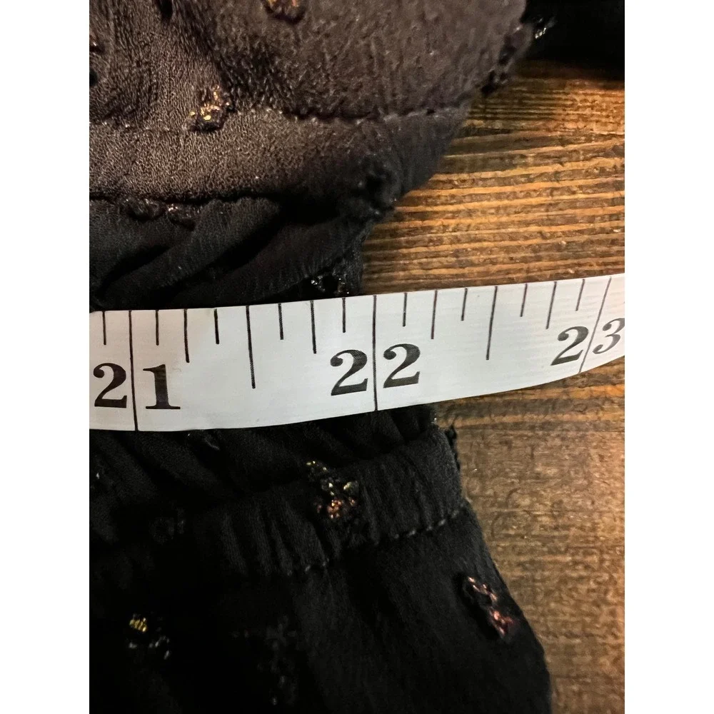 Torrid Womens Black Metallic Clip Dot Smocked Waist Tiered Dress Plus Size 4 - Picture 5 of 13